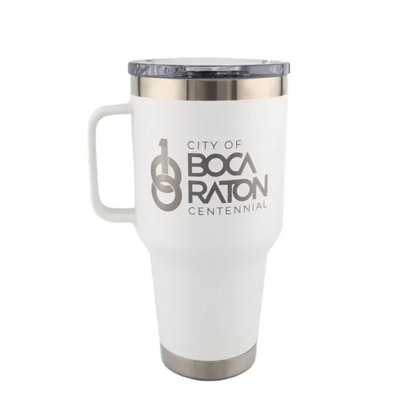 Boca100 Yeti Tumbler with Handle 30oz White